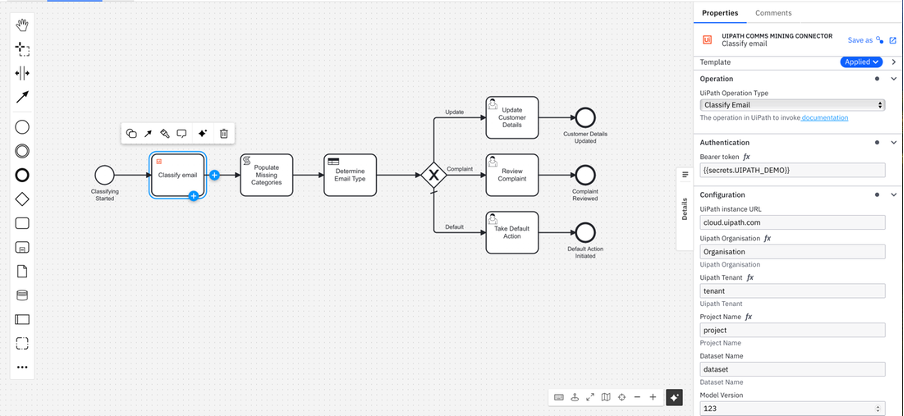 BP3's UiPath Comms Mining Connector for Camunda